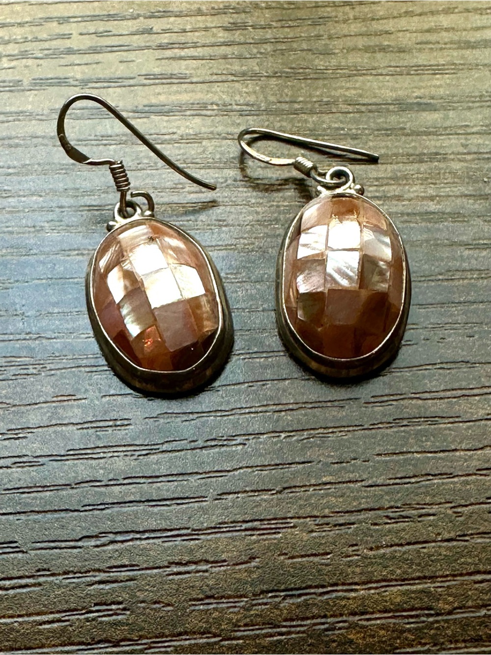 Mother of Pearl Mosaic Earrings